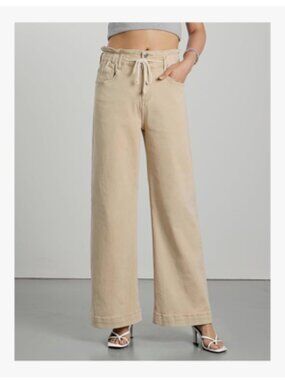 GRAPENT Wide Leg Almond Jeans for Women